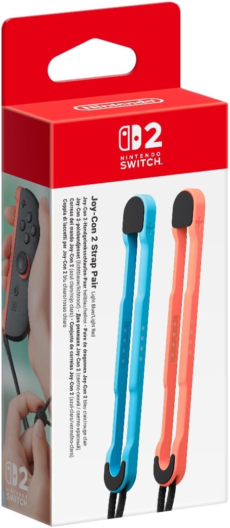 Nintendo Joy-Con 2 Strap Pair, Light Blue and Light Red