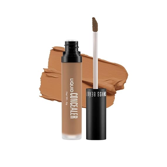 SWISS BEAUTY Professional Liqiud Concealer, Face Makeup, Warm Sand, 5.6G