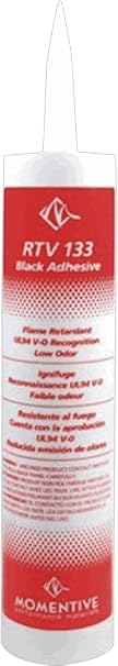 Momentive RTV-133 Silicone Sealant, 10.1 oz Caulker, Black