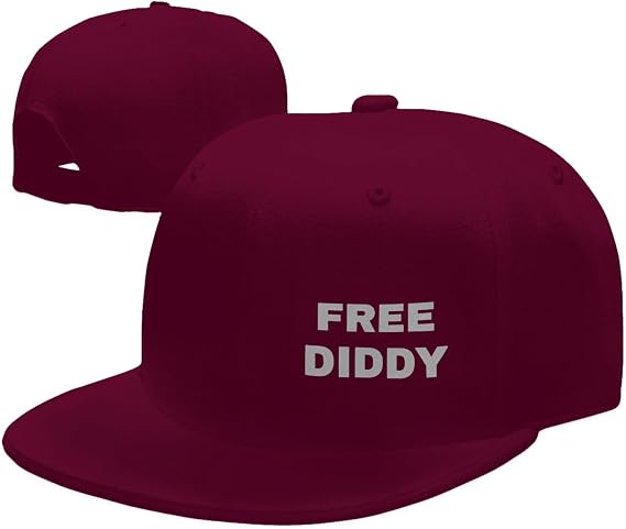 Free Diddy Freediddy Baseball Cap Flat Bill Brim Hat for Men Adjustable Unisex Hip Hop Dad Hats