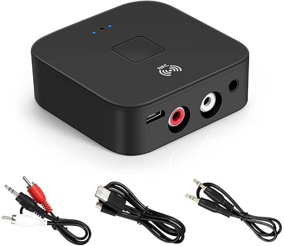 NFC Bluetooth 5.0 Receiver 3.5mm AUX or RCA Input Speaker HiFi Wireless Audio Adapter Receiver