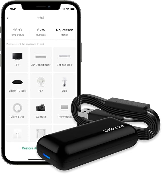 eHub 5-in-1 Smart WiFi IR/RF Universal Remote Hub