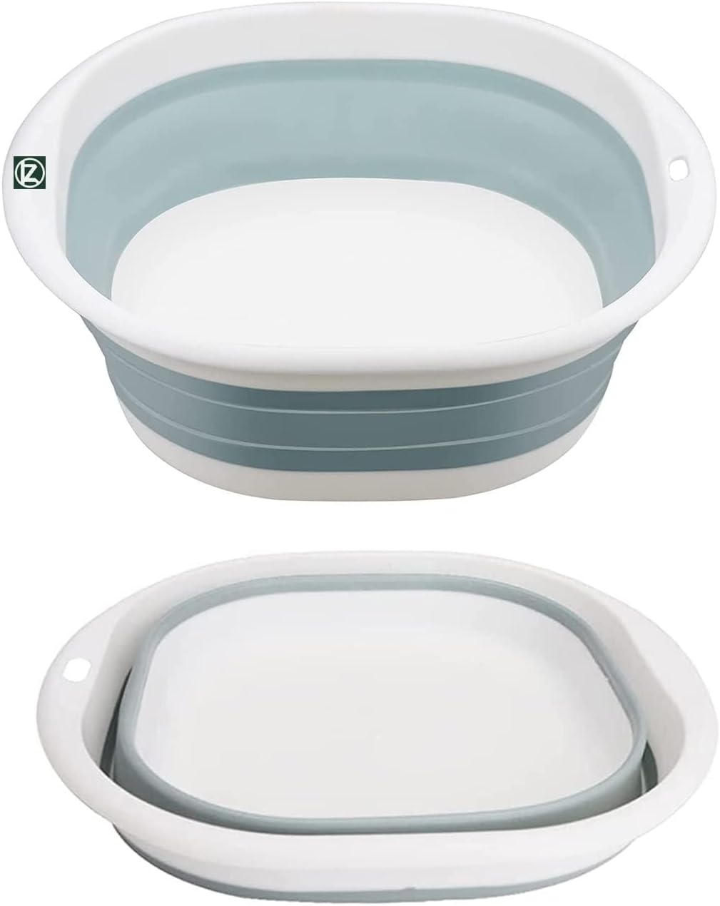 ZatRuiZE Collapsible Washing Up Bowl,Square Folding Wash Basin 4L,Portable Silicone Foldable Sink,Space Saving Washbasin for Camping, Travel, Kitchen,Outdoor Use