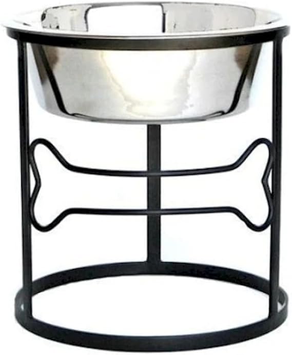 Bone Single Diner - Elevated Pet Bowl - 10" Tall