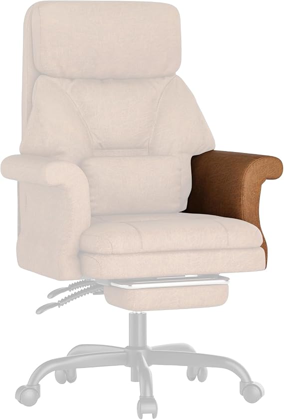 ELABEST Office Chair Armrest, C39 Office Chair (Brown, Left)
