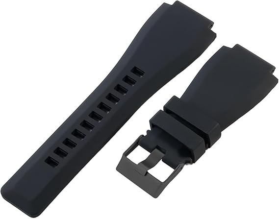 Soft Silicone Rubber Watch Strap 35mm Replacement Waterproof Sport Watch Band for Bell & Ross BR01/BR03