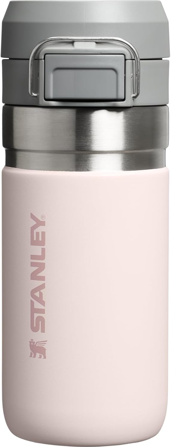 Stanley 1913 Quick Flip Go Vacuum Insulated Bottle, Rose Quartz, 16 oz / 0.47 L