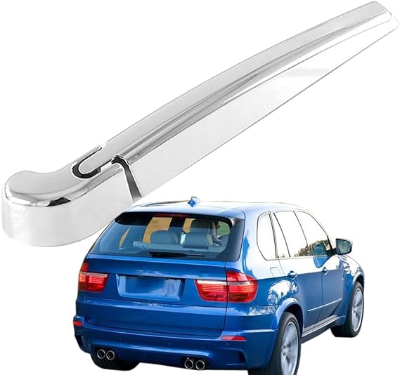 Rear Window Windshield Wiper Blade Cover Trim For X5 2008-2013 ABS Chrome Car Exterior Decoration Accessories Silver