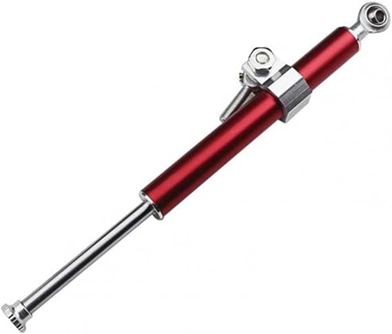 Steering Damper Motorbike Stabilizer Aluminum Durable Direction Damper for Motorcycle(Red)