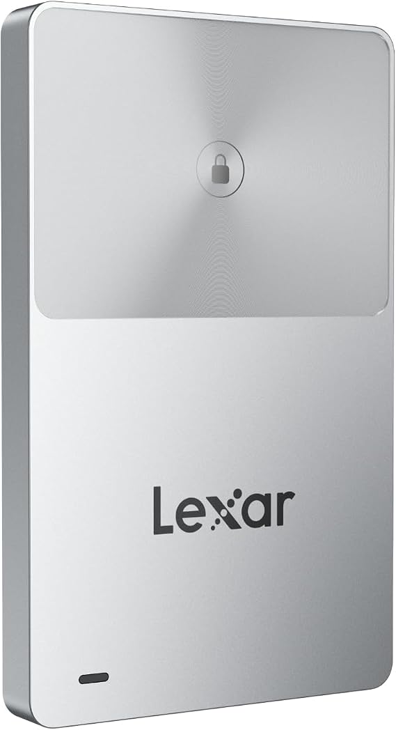 Lexar TouchLock Portable SSD 512GB with One-Touch NFC Encryption Authentication, External Solid-State Drives USB 3.2 Gen2, Magnetic Phone SSD Support for iPhone 17/16, Tablet, PC