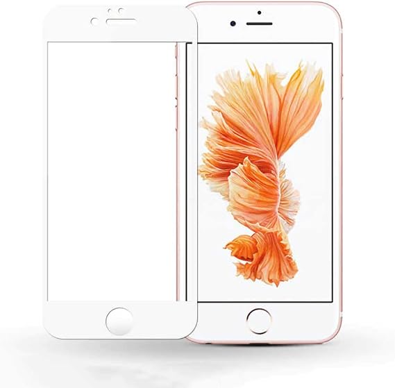 Aksesuarcim Apple iPhone 8 ile Uyumlu Ekran Koruyucu Tam Kapatan Nano Esnek İnce Fiber Beyaz