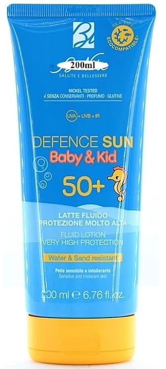 Sunscreen BioNike SPF 50 Defence Sun Baby & Kid Lotion Fluid, 200 ml