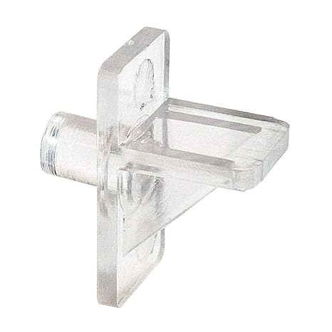 Prime-Line EP 9384 Shelf Support Pegs, 5 mm Diameter, Plastic, Clear, 12 Pack