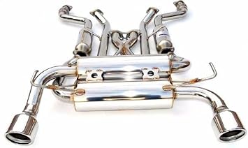 Invidia HS02N3ZGIS Gemini Cat-Back Exhaust System with Stainless Steel Rolled Tip for Nissan 350Z