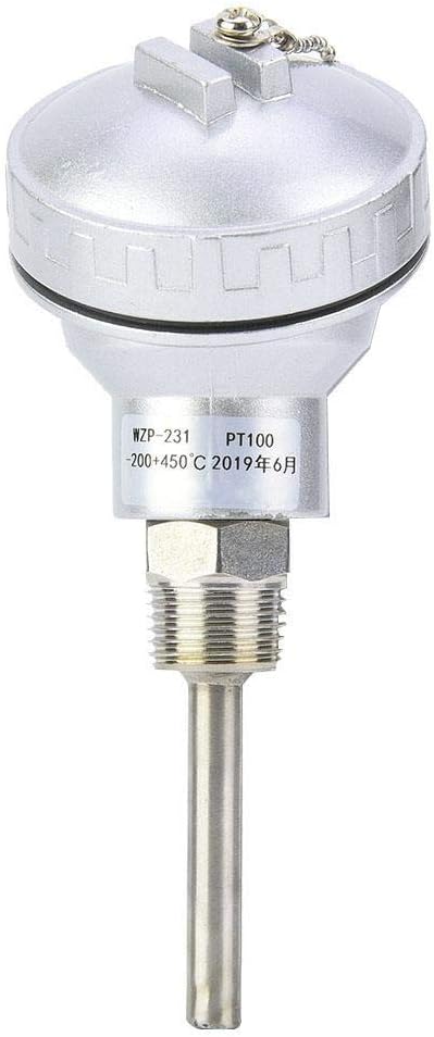 1/2" NPT Thread Thermocouple Terminal Head PT100 Stainless Steel Temperature Sensor Probe (50mm)