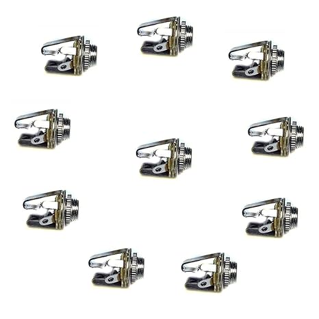 3.5mm Stereo 3-Pole (3-Pin) TRS Plug Jack Socket Adapter Cables Connectors - 10 Pcs