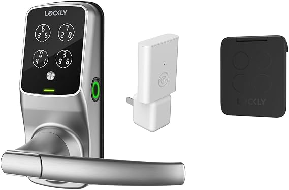 Lockly Secure Pro Wi-Fi Smart Lock with Handle and Lockly Touchscreen Cover