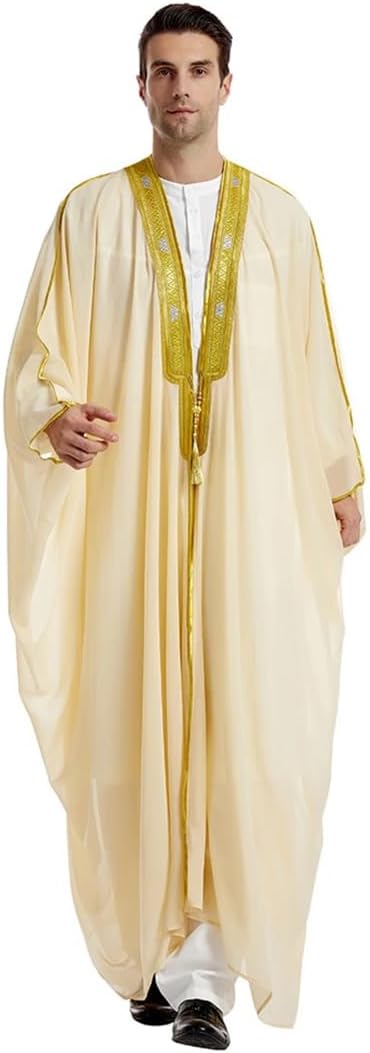 HEYDHSDC Dubai Saudi Abaya Open Kimono Men Muslim Long Robe Islam Arabic Turkey Kaftan