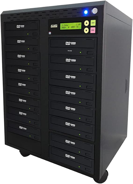 1 to 15 24X Burner CD DVD Duplicator Standalone Tower Using ACARDs Native SATA Controller Technology