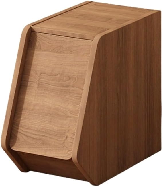 Storage Cabinet, Wood Storage Chests, End Table with Flip-Up Doors, Modern Bedside Table, Simple Side Cabinets for Hall, Entryway, Living Room, Study(Brown,7.9 * 11.4 * 12.2in)