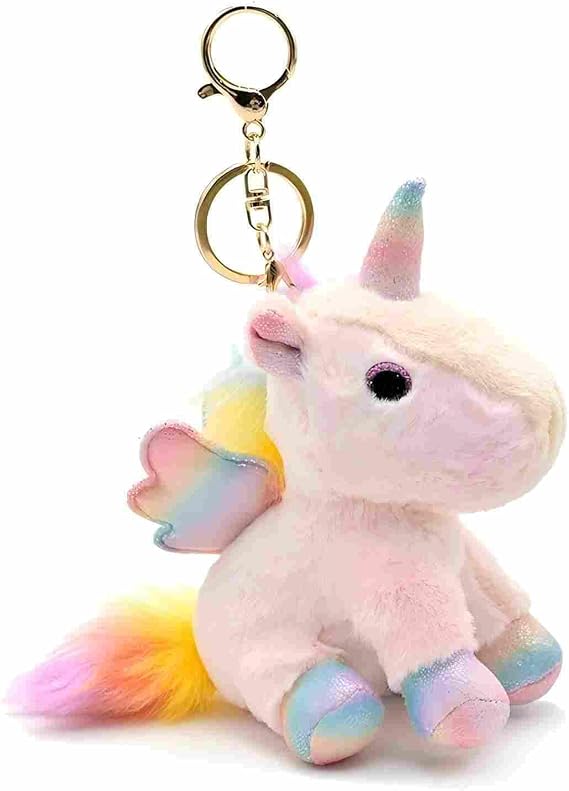 Unicorn Keychain Cute Kawaii Keyrings Lobster Clasp for Women Charm Backpacks Bags Purses Phones Car Keys Pendant Accessory Decor for Animal Lovers Colorful