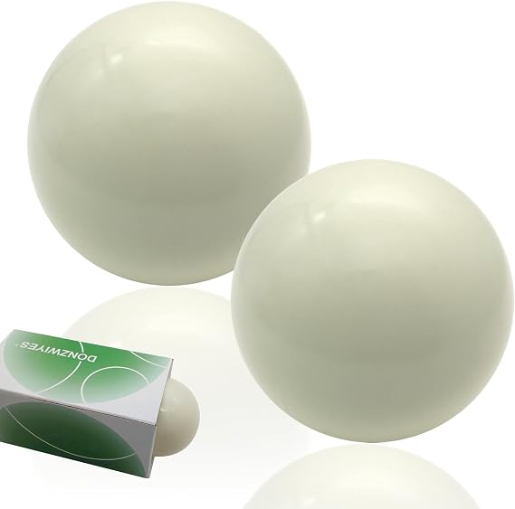 2 Pcs 57mm Tournament Quality Bocce Pallino Ball Replacement for Bocce Ball Game and Boule Game White