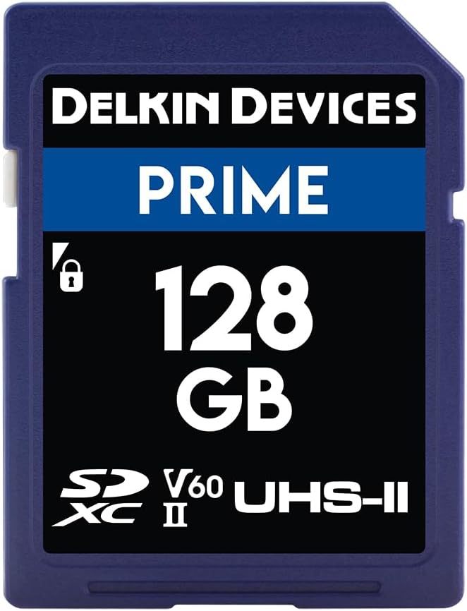 Delkin Devices 128GB Prime SDXC UHS-II U3V60 Memory Card