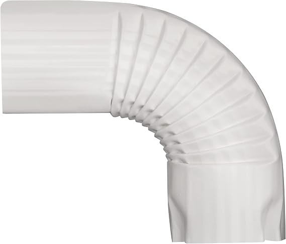 VYH Downspout Gutter Elbows 2x3-90 Degree,(Style B Side Elbows)(90 Degree, 2x3, Low Gloss White) 2x3 Gutter Elbow, Downspout Elbow, 90 Gutter Elbow,Roofing Gutter Downspout Elbows