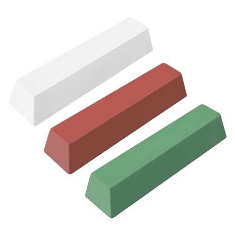 Buffing Polishing Cutting Compounds 3 lbs.Kit-Green Fine/White Medium/Red Coarse, for Airway Buffing Wheel - 3 Pcs