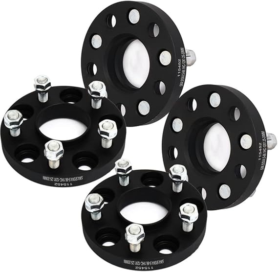 4Pcs 5x114.3 5x4.5 12x1.25 20mm Wheel Spacers (Black)