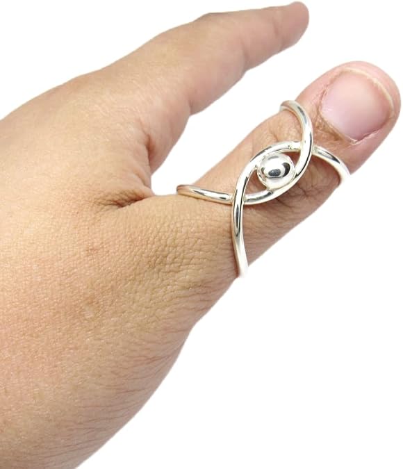 Evabelle Jewelry Eye Silver Splint Ring for Trigger Finger