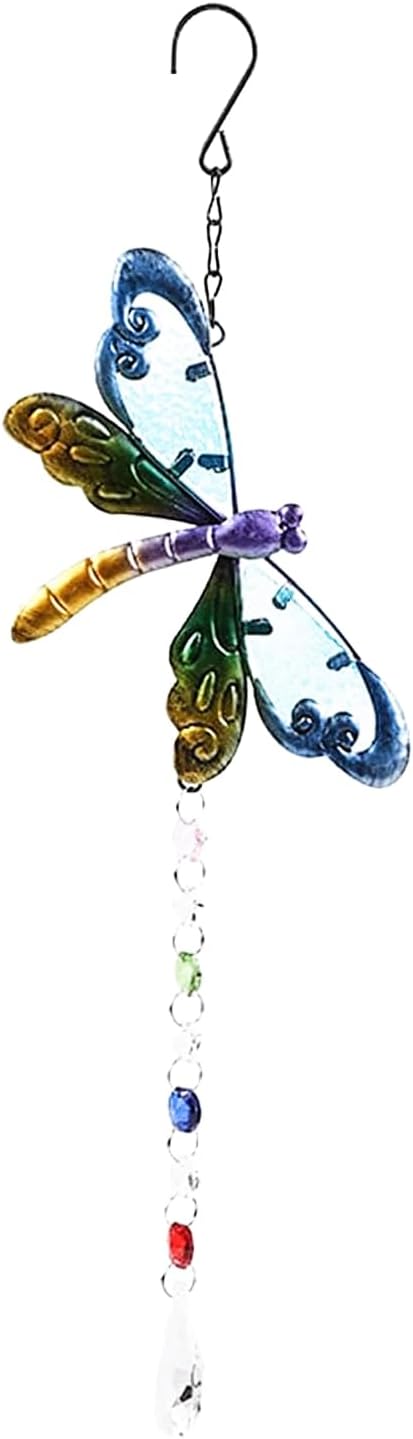 Dragonfly Suncatcher for Window,Bird Crystals Sun Catchers,Rainbow Maker Crystal Prism Suncatcher Outdoor Indoor Home Garden Party Decoration (Blue)