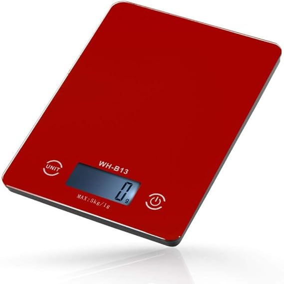 Digital Kitchen Scale Accurate Touch Lcd Backlight Digital Kitchen Food Scale Electronic Weight Balance For Baking Cooking,Red