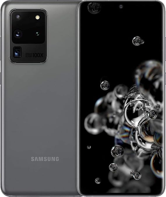 Samsung Galaxy S20 Ultra G988B 128GB GSM Unlocked Android Smartphone (International Variant/US Compatible LTE) - Cosmic Gray