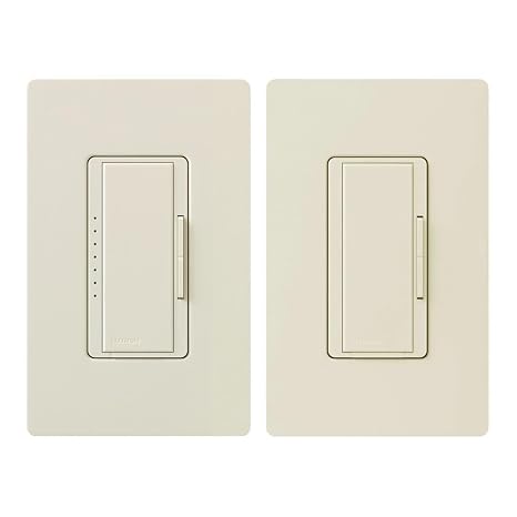 Lutron Maestro Dimmer Switch LED+ Digital Dimmer Kit for Dimmable LED, Halogen, and Incandescent Bulbs, 150-Watt, Multi-Location, MACL-153M-RHW-LA, Light Almond