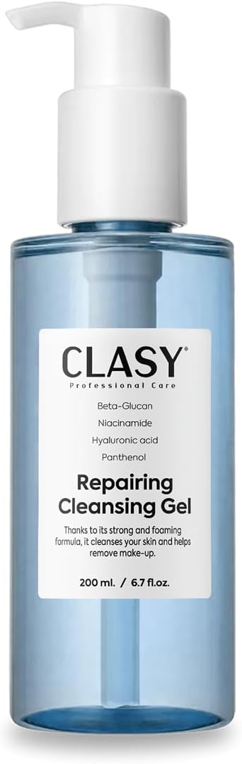 CLASYCARE Onarıcı Gözenek Sıkılaştırıcı Yüz Temizleme Jeli – Hassas ve Karma Ciltler İçin Nazik Nemlendirici Yüz Temizleyici, Günlük Yüz Yıkama ve Makyaj Temizleyici, 200 ml