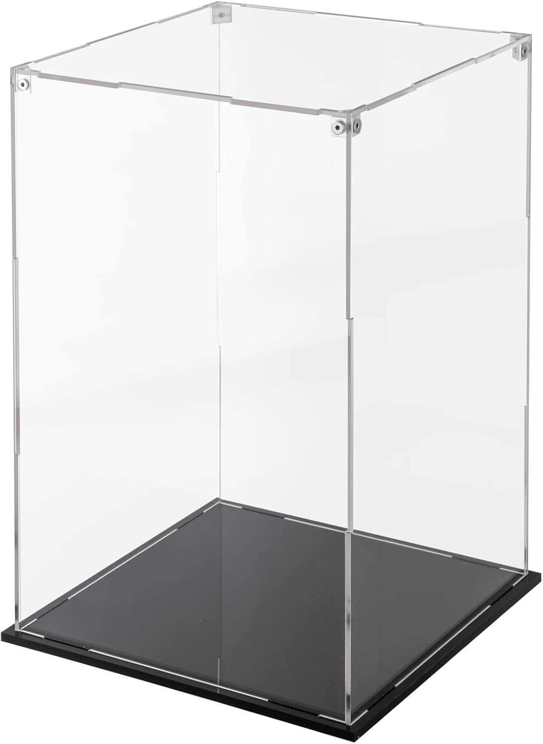 Cliselda Large Acrylic Display Case 10x10x16 inch for Collectibles, Sturdy Clear Acrylic Display Box Trophy Case Countertop Box , Assemble Dustproof Protection Showcase for Models Figures Doll