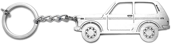 AWA Keychain With Ring For Vaz Lada 2121 NIVA 3D Steel Key Pendant Chain Automobile Gift Car Design Accessories Laser Cut Home Key