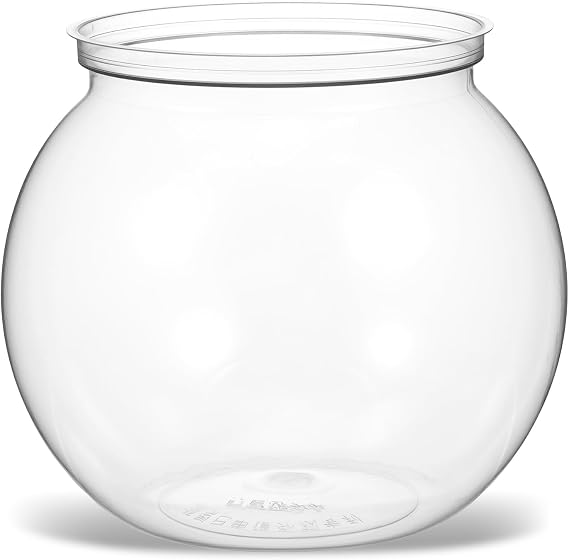 Mini Plastic Fish Bowl, 27 oz Decorative Fish Bowls Unbreakable Plastic Betta Fishes Tank Clear Round Desktop Vases Bowls for Home Decor, Centerpiece Vases, Candy, Party Favors