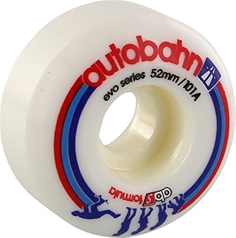 Autobahn Evolution White Skateboard Wheels - 52mm 101a (Set of 4)