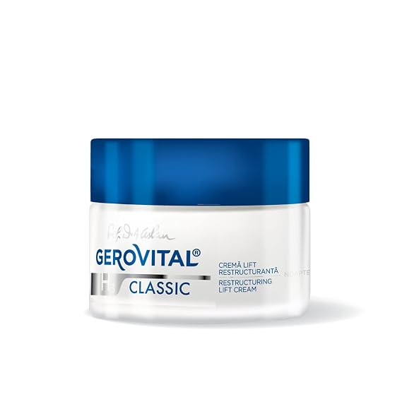 GEROVITAL CLASSIC Restructuring Lifting Cream Night Care with Hyaluronic Acid, JuvinityTM, Vitamin E, Anti-wrinkle, Anti-Age Face Cream, Face Moisturizer, 50 ml