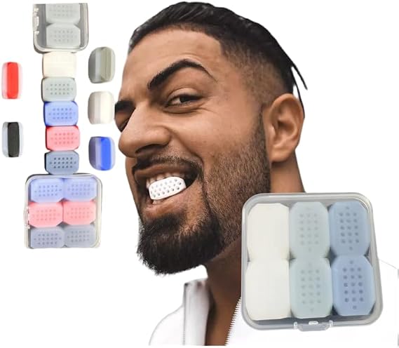 PRIMUZ Jawline Exerciser,Suitable for Both Men and Women, A Box of 6 Silicone Jaw Sculptors Can Exercise and Tone The Lines of The Chin and Face
