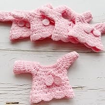 Phocaea Handmade Miniature Crochet Sweaters Party Favors, Baby Shower, Baptism, Gender Reveal Decorations, Pack of 10 (Blue)