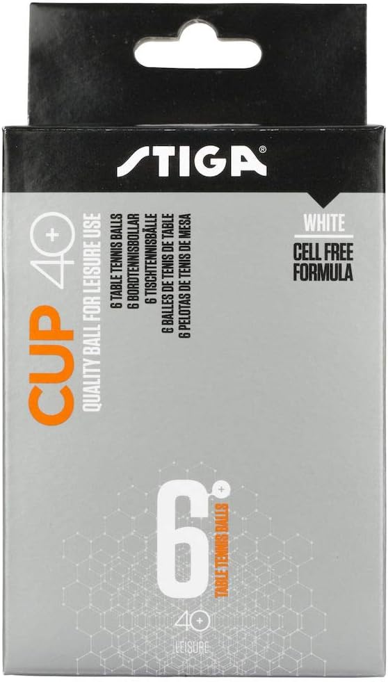 Stiga Avessa Cup 40+ 6' Li Table Tennis Ball, White