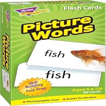 Trend Enterprises: Picture Words Skill Drill Flash Cards, Content-Rich Self-Checking Cards to Practice and Master, Great for Skill Building, 96 Cards Included, Ages 5 and Up