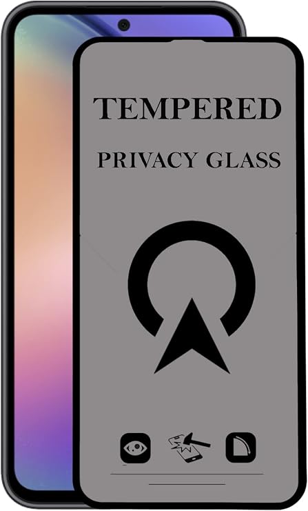 KZY İletişim Samsung Galaxy A54 ile uyumlu Tam Kaplayan Privacy Hayalet Temperli Ekran Koruycu Cam