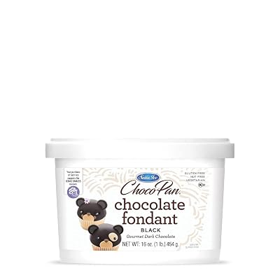 Satin Ice ChocoPan Black Chocolate Fondant 1 Pound For Cake Decorating