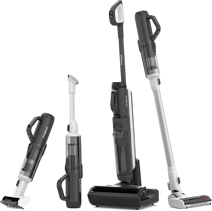 Tineco Floor One Switch S6 5-in-1 Cordless Vacuum Cleaner, Lightweight, Wipe-Compatible, Quiet Design, Self-propelled Mop + Automatic Cleaning &