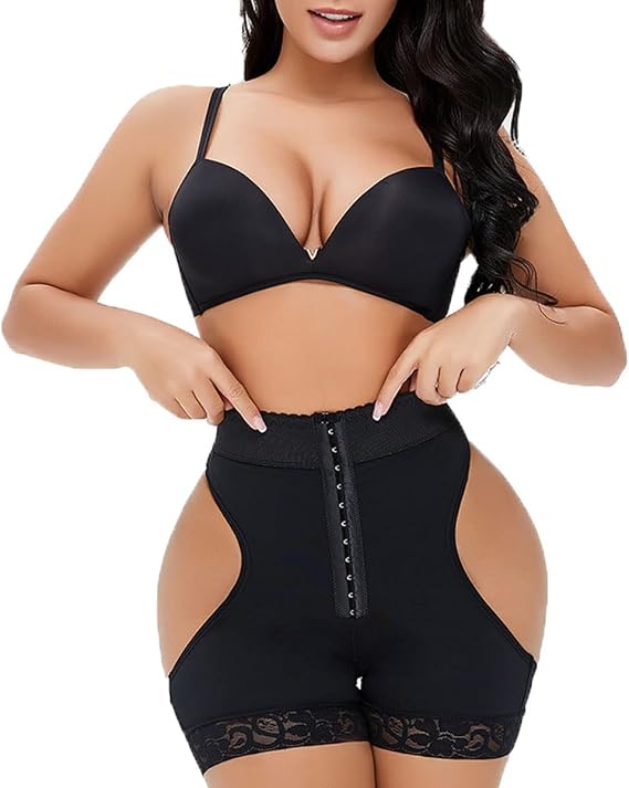 Body Shaper for Women Tummy Control Full Postpartum Girdles for Women extra Firm Full Body Shapewear for Women Columbian Faja Waist Trainer Bodysuit with Butt Lifting Panty Shorts Black