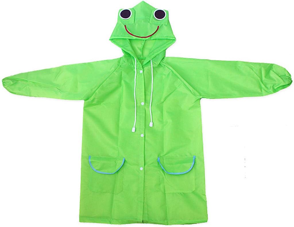 Toddler Cartoon Rain Jacket Kids Girls Boys Cartoon Raincoat Waterproof Hooded Long Rain Poncho Rainwear Outfits